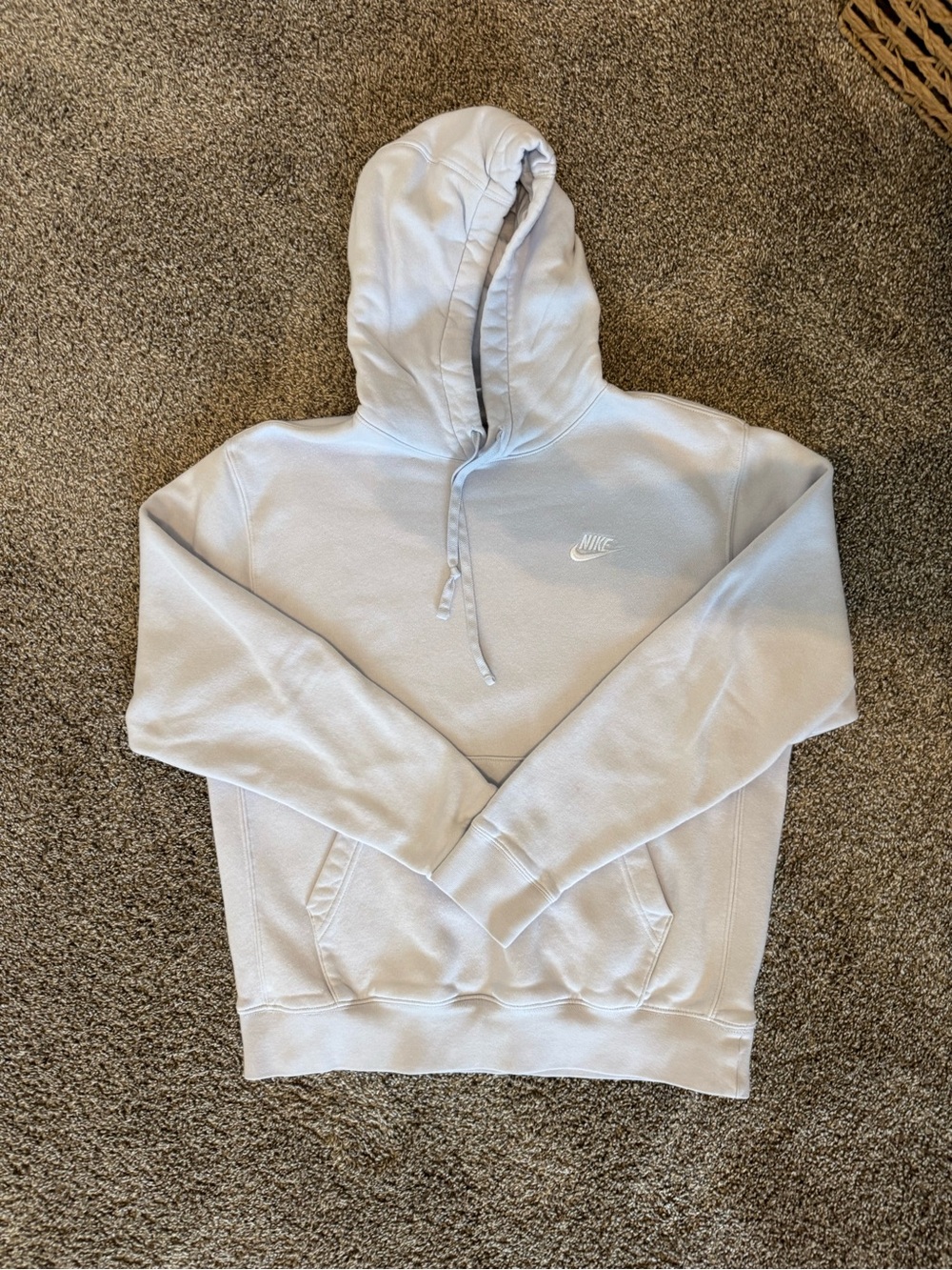 Nike Light Blue Hoodie with Black Swoosh Tag